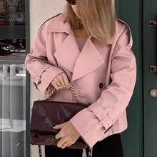 Load image into Gallery viewer, Retro Trench Double Breasted Coat