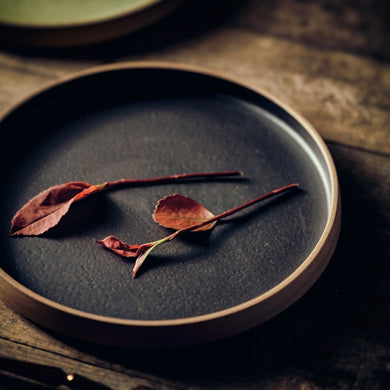 Simple Retro Western Style Round Steak Ceramic Plate