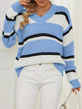 Load image into Gallery viewer, Pullover Color Contrast Patchwork Loose Sweater