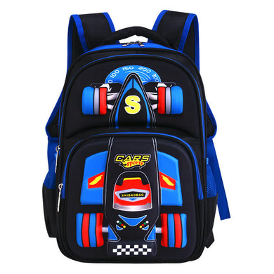 Three Dimensional Car Boys Primary School Trolley  Back to School kids bag