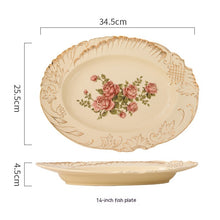 Charger l&#39;image dans la galerie, European-style Ceramic Tableware Household Rice Bowl Soup Dish &amp; Plate Fruit Plate