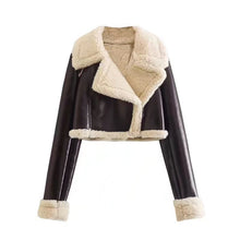 Cargar imagen en el visor de la galería, Women&#39;s Short Lapel Long Sleeve Slim Fashion Personality Jacket Jacket