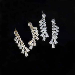 Elegant Fashion Zircon Necklace Earring Set for Occasions