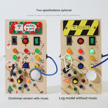 Cargar imagen en el visor de la galería, Children&#39;s Wooden Busy Board Switch Lights Circuit Board