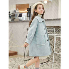 Charger l&#39;image dans la galerie, Older Children&#39;s Fashionable Mid-length Girl Woolen Coat