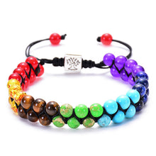 Charger l&#39;image dans la galerie, Fashion Jewelry 6mm 7 Chakra Stone Bead Yoga Meditation Bracelet Healing Crystal Double Layer Natural Gemstone Beaded Anxiety Bracelets For Women