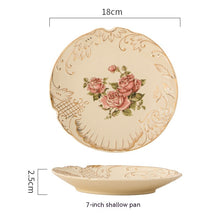 Charger l&#39;image dans la galerie, European-style Ceramic Tableware Household Rice Bowl Soup Dish &amp; Plate Fruit Plate