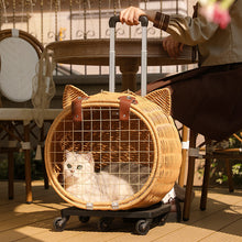 Charger l&#39;image dans la galerie, Portable PET Trolley Woven Luggage cat supplies