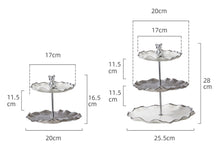 Charger l&#39;image dans la galerie, Ceramic Skewer Count Heart Plate Cake Stand Afternoon Tea Three-layer Fruit Plate tableware