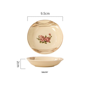 European-style Ceramic Tableware Household Rice Bowl Soup Dish & Plate Fruit Plate