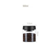 Charger l&#39;image dans la galerie, Vacuum Sealed Jug Set Black Coffee Beans Glass Airtight Canister Kitchen Food Grains Candy Keep Good Storage Jar Set Kitchen Gadgets