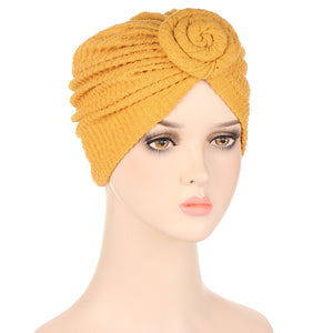 Snail Crumpled Turban Hat Multicolor Fashion