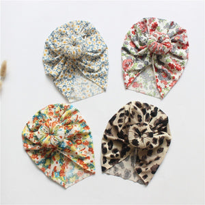 Floral Print Turban Hat