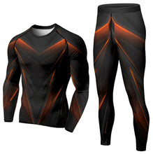 Cargar imagen en el visor de la galería, Men&#39;s 2 Piece Tracksuit Suit Compression Long Sleeve