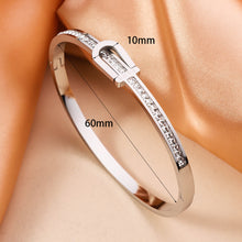 Cargar imagen en el visor de la galería, Gold Plating Exquisite Stainless Steel Bracelet Fashion Bracelet &amp; Bangles For Women Lady Jewelry Charm Valentine&#39;s Gift