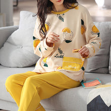 Cargar imagen en el visor de la galería, Loose Print Pajamas Women Autumn Winter Pyjama Set Long Sleeves