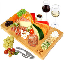 Load image into Gallery viewer, Bamboo Cheese Board &amp; Cutting Board Kitchen Supplies charicuterie board