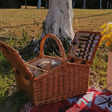 Charger l&#39;image dans la galerie, Large Capacity Outdoor Rattan Woven Picnic Basket