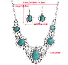 Laden Sie das Bild in den Galerie-Viewer, Alloy High-end Temperament Earring Necklace Set for occasions