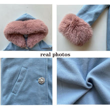 Cargar imagen en el visor de la galería, Spring Kid Girls Autumn Warm Woolen Overcoat Fur Coat