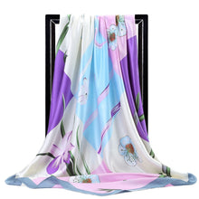 Charger l&#39;image dans la galerie, Large Square Scarf Simulation Silk Scarf Shawl All-match Scarf Scarf