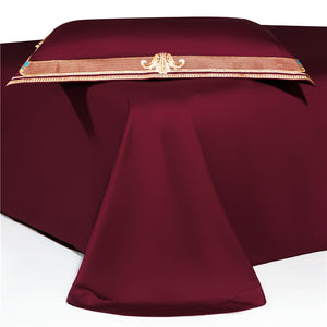 Cotton Pure Cotton Light Luxury Wine Red Bedding Cover