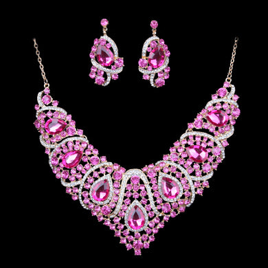 Colorful Bridal Necklace And Earring Set for occasions