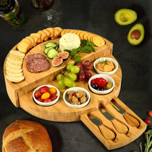 Laden Sie das Bild in den Galerie-Viewer, Bamboo Foldable Cheese Board for your kitchen