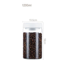 Charger l&#39;image dans la galerie, Vacuum Sealed Jug Set Black Coffee Beans Glass Airtight Canister Kitchen Food Grains Candy Keep Good Storage Jar Set Kitchen Gadgets