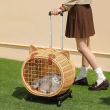 Charger l&#39;image dans la galerie, Portable PET Trolley Woven Luggage cat supplies