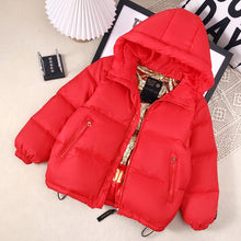 Laden Sie das Bild in den Galerie-Viewer, Winter New Children&#39;s Clothing, Down Jacket Thickened Black Gold Coat