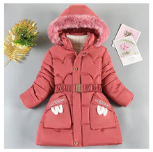 Charger l'image dans la galerie, Mid-length Fleece Waisted Large Fur Collar Cotton Coat