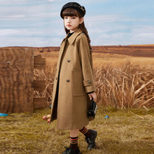 Cargar imagen en el visor de la galería, Girls&#39; Woolen Coat Mid-length Autumn And Winter College Style