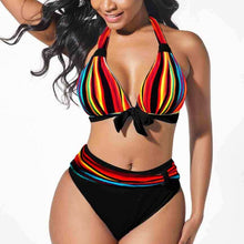 Load image into Gallery viewer, Women&#39;s Colorful Printed Plus Size Bikini Swimming Suit