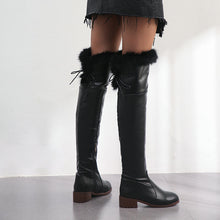 Cargar imagen en el visor de la galería, Women&#39;s High Thick Leather Over Knee Boots