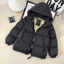 Laden Sie das Bild in den Galerie-Viewer, Winter New Children&#39;s Clothing, Down Jacket Thickened Black Gold Coat