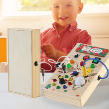 Cargar imagen en el visor de la galería, Children&#39;s Wooden Busy Board Switch Lights Circuit Board