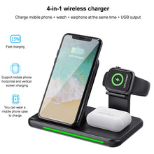 Cargar imagen en el visor de la galería, 15W Four-in-one Wireless Charger 12 Mobile Charger Watch Three-in-one