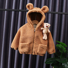 Laden Sie das Bild in den Galerie-Viewer, Lamb Cashmere Thickened Coat Girl&#39;s Cotton-padded Jacket