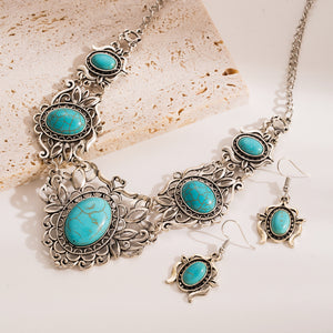 Alloy High-end Temperament Earring Necklace Set for occasions