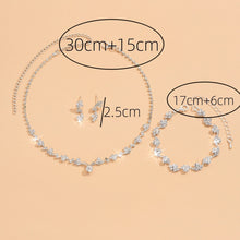 Charger l&#39;image dans la galerie, Women&#39;s Necklace Earring Bracelet Three-piece Accessories Set