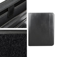 Cargar imagen en el visor de la galería, Vegan Leather Folder Zippered Closure Portfolio For Business