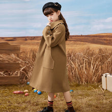 Cargar imagen en el visor de la galería, Girls&#39; Woolen Coat Mid-length Autumn And Winter College Style