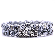 Cargar imagen en el visor de la galería, 8mm Lava Stone Bracelet Alloy Faucet Bracelet Set