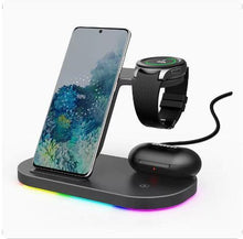 Charger l&#39;image dans la galerie, Vertical Wireless Charger Wireless Dock 3in1 Mobile Phone Headphone