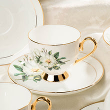 Charger l&#39;image dans la galerie, Ceramic Bone China Tea Cup Plate Phnom Penh Gold Coffee Cup