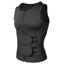 Load image into Gallery viewer, Men Sweat Vest Sauna Suit Waist Trainer Sport Vest For Weight Loss