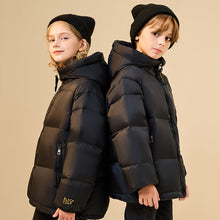 Laden Sie das Bild in den Galerie-Viewer, Winter New Children&#39;s Clothing, Down Jacket Thickened Black Gold Coat