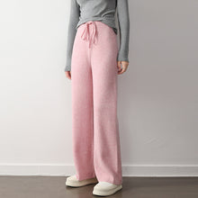 Charger l'image dans la galerie, Stretch Elastic Waistband Lace-up Straight Wide-leg Pants