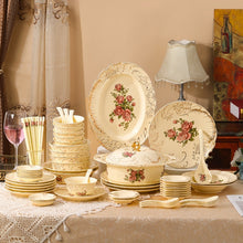 Charger l&#39;image dans la galerie, European-style Ceramic Tableware Household Rice Bowl Soup Dish &amp; Plate Fruit Plate